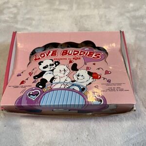Vintage Russ Berrie Love Buddies Erasers Panda Cat Dog‎ Heart Stationery 16701